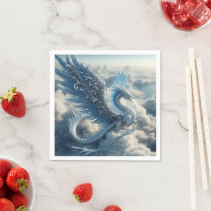 Ein von Wolken umgebener Drache Serviette