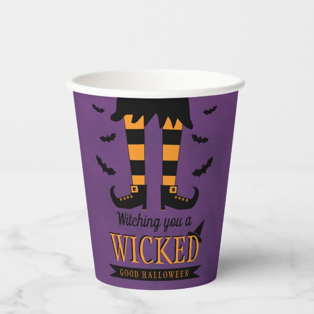 Ein wackeliges gutes Halloween Pappbecher (Vorderseite)