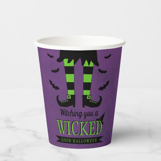 Ein wackeliges gutes Halloween Pappbecher (Vorderseite)