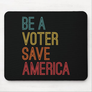 Ein Wähler rettet Amerika Wählen Sie Retro Vintage Mousepad
