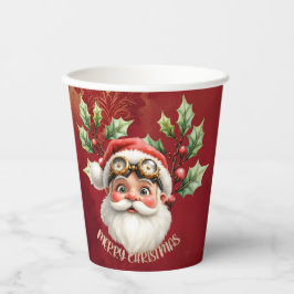 Ein wahnsinniger Steampunk-Weihnachtsmann Pappbecher