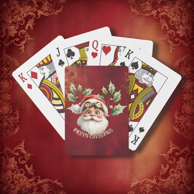 Ein wahnsinniger Steampunk-Weihnachtsmann Spielkarten (Von Creator hochgeladen)