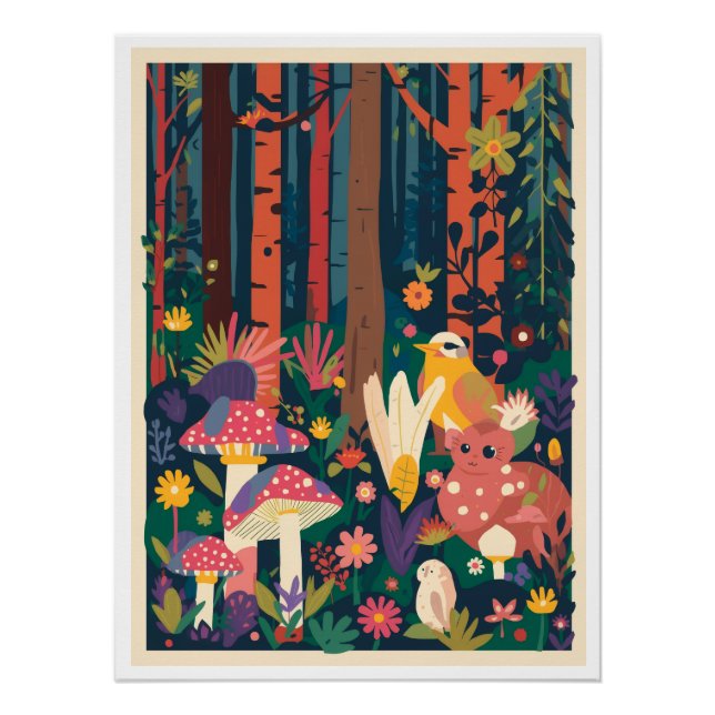 Ein Wald Glanzposter Poster (Vorderseite)