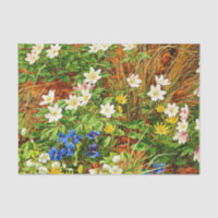 Ein Waldboden mit Anemonen und Violetten