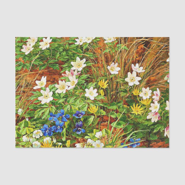 Ein Waldboden mit Anemonen und Violetten Seidenpapier (Vorderseite)