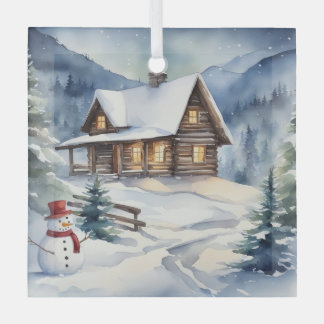 Ein warmer Heiligabend Ornament Aus Glas