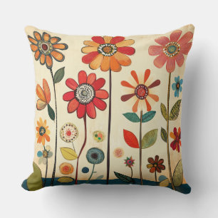 Ein warmer Terrakotta-Zinnienfleck Kissen