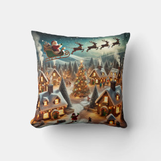 Ein warmes, märchenhaftes Weihnachtskissen Kissen