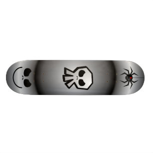 Ein was für Albtraum! Goth schwarzer Schädel und Skateboard