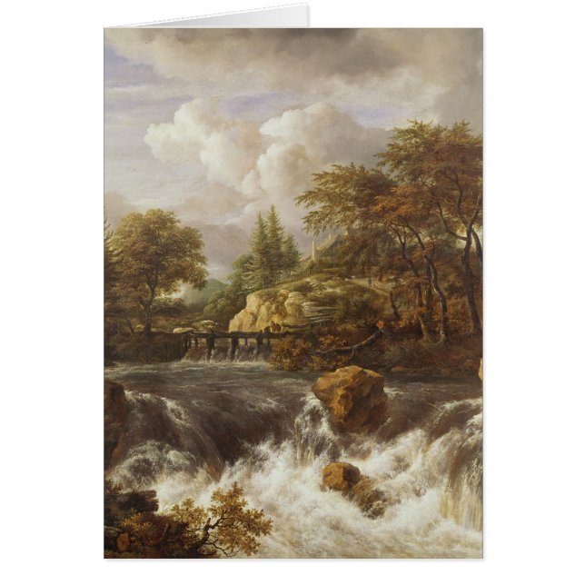 Ein Wasserfall in einer felsigen Landschaft, (Vorne)