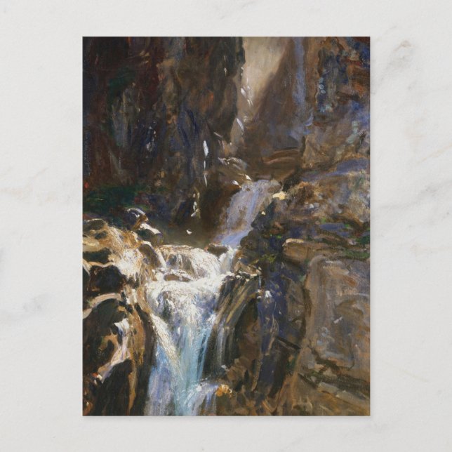 Ein Wasserfall von John Singer Sargent Postkarte (Vorderseite)