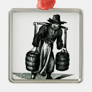 Ein Wasserträger Silbernes Ornament
