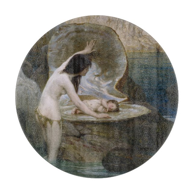 Ein Water Baby in Seashell von Bikini Nymph gefund Schneidebrett (Vorderseite)