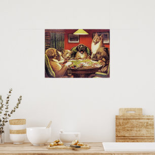 Ein Waterloo, Hunde spielen Poker, Poster