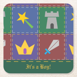 Ein Wee's Fantasy Quilt Shower Paper Untersetzer