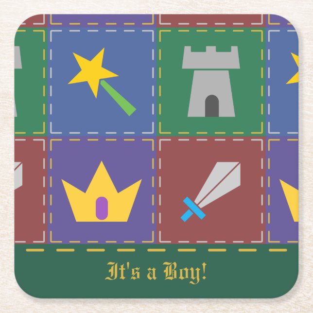 Ein Wee's Fantasy Quilt Shower Paper Untersetzer (Vorderseite)