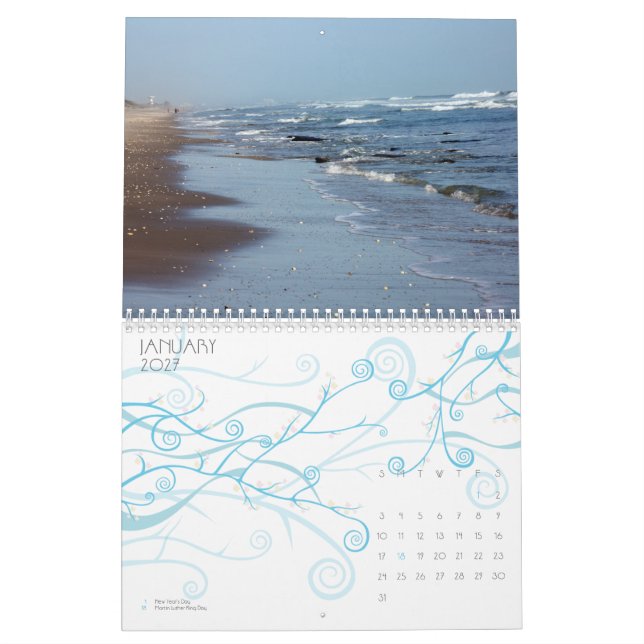 Ein Weg auf dem Strand Kalender (Jan 2027)