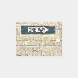 Ein Weg, Brick Industrial Signage Black Tinte sign Post-it Klebezettel