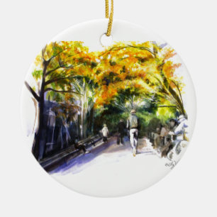 Ein Weg durch die Park-Verzierung Keramikornament