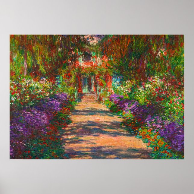 Ein Weg in Monets Garden, Giverny, 1902 Poster (Vorne)