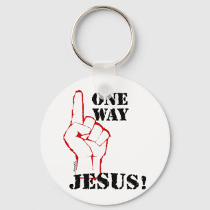 Ein Weg Jesus Christliches Geschenkdesign Schlüsselanhänger