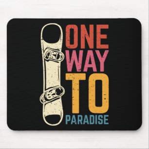 Ein Weg zum Paradies Snowboard Mousepad