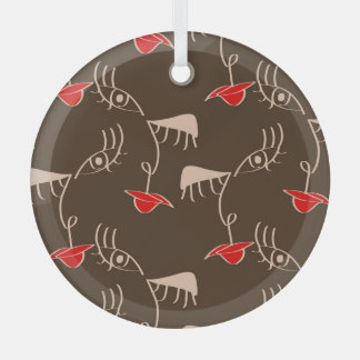 Ein weibliches Gesicht: abstraktes Muster. Ornament Aus Glas