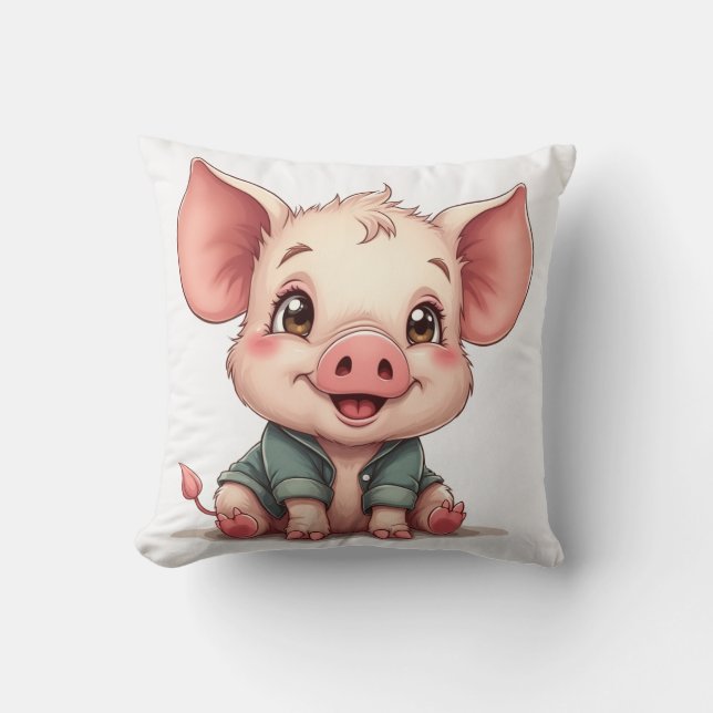 ein weiches, kleines Schweinekissen Kissen (Vorderseite)