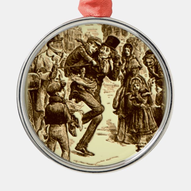Ein Weihnachten Carol - kleiner Tim Ornament Aus Metall (Vorne)