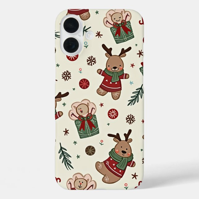 Ein Weihnachts-iPhone 16 plus Hüllen (Rückseite)