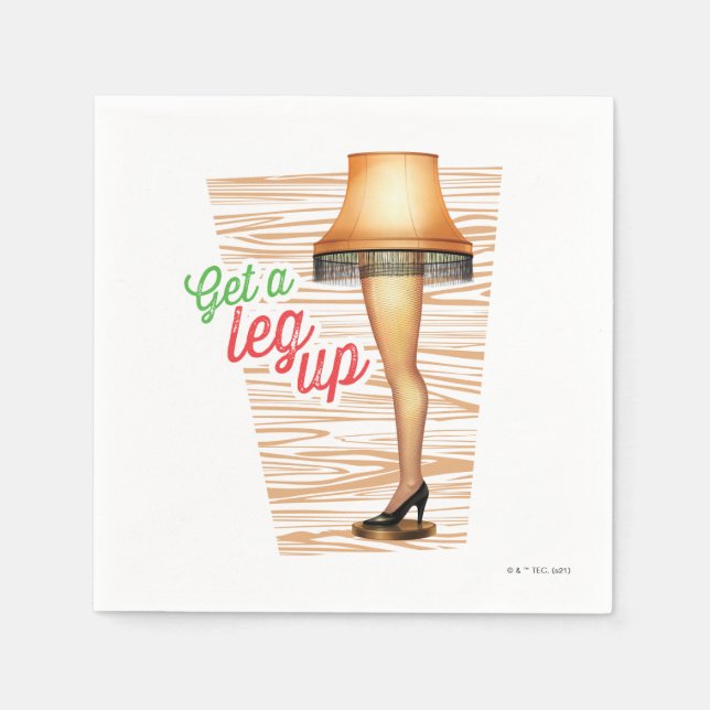 Ein Weihnachts-Lampe | Ein Leg hoch holen Serviette (Vorderseite)