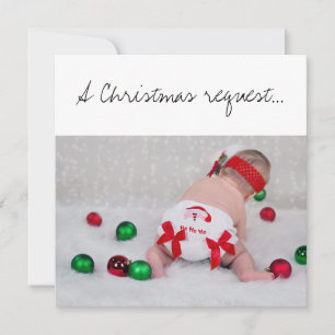 Ein Weihnachts-Patenonkel-Vorschlag Baby mit Winde Karte
