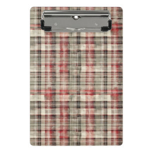Ein Weihnachts-Tartan-Blumendesign Serie #2 Mini Klemmbrett