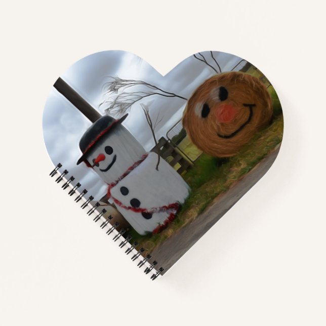 Ein Weihnachts-Weihnachtsgeschenk im Bauernhof Notizbuch (Vorderseite)