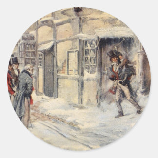 Ein Weihnachtsaufkleber Runder Aufkleber