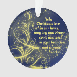 Ein Weihnachtsbaumgebet für Freude und Frieden Ornament