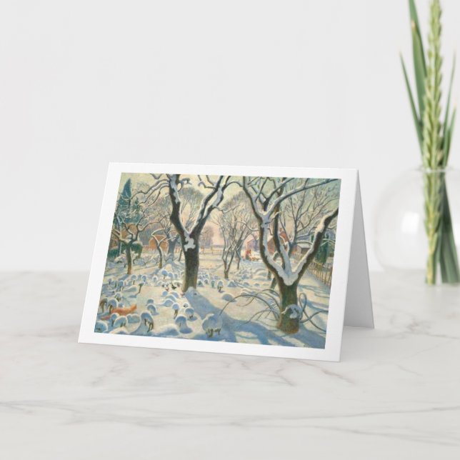 Ein Weihnachtsfox! Feiertagskarte (Vorderseite)