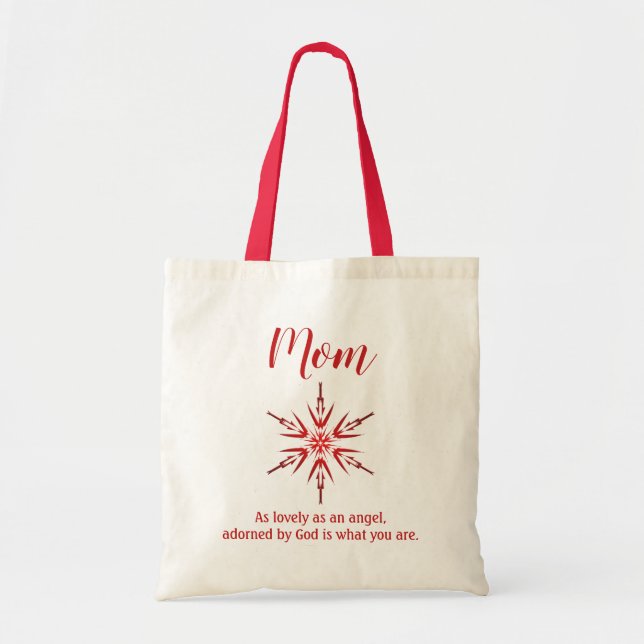 Ein Weihnachtsgeschenk für Mama Schneeflocke Tragetasche (Vorne)
