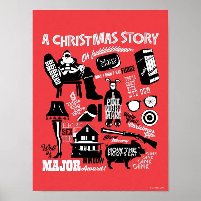 Ein Weihnachtsgeschichten Icons Graphic Poster (Vorne)