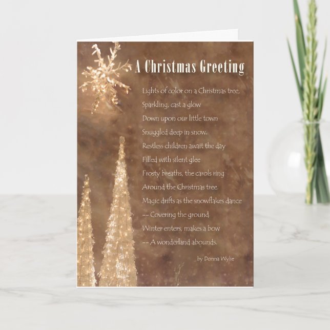 Ein Weihnachtsgruß Feiertagskarte (Vorderseite)