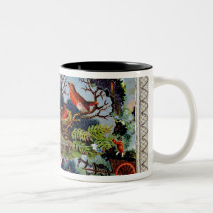 Ein Weihnachtsgruß, viktorianische Postkarte Zweifarbige Tasse
