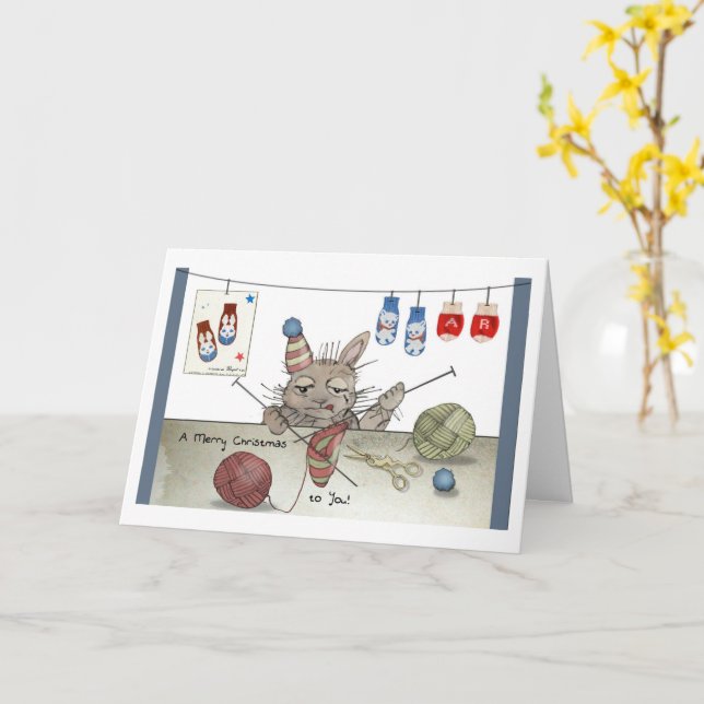 Ein WeihnachtsHat Karte (Gelbe Blume)