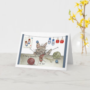 Ein Weihnachtshut Karte