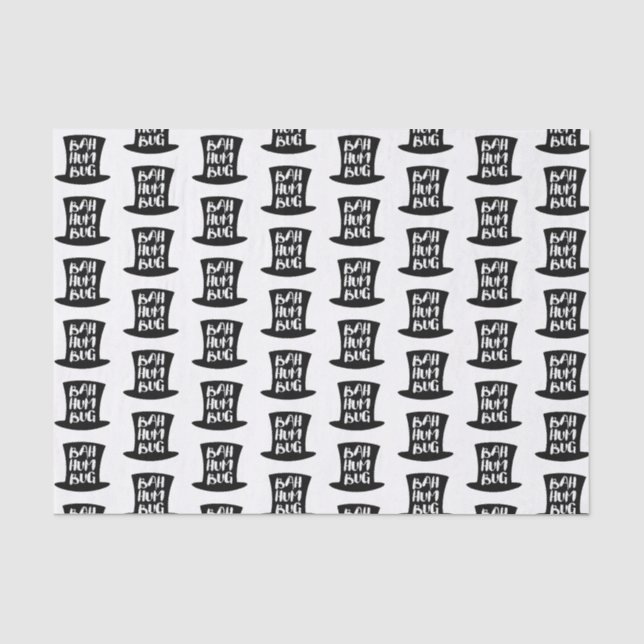 Ein Weihnachtskarol Bah Humbug Holiday Tissue Pape Seidenpapier (Vorderseite)