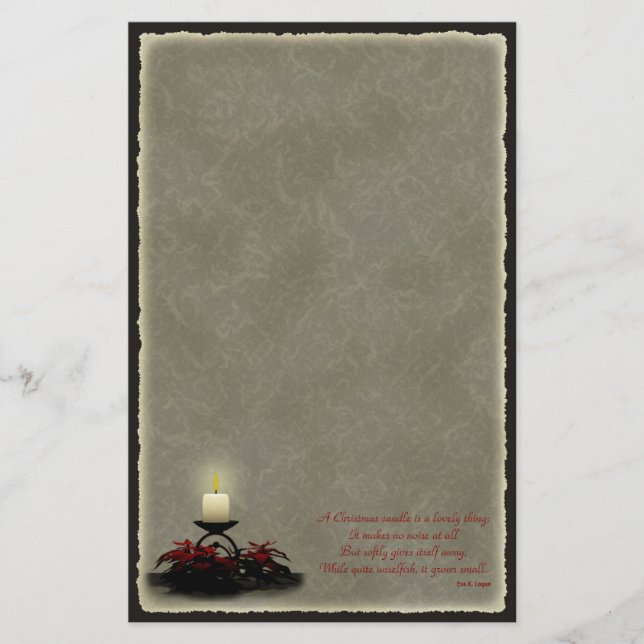 Ein Weihnachtskerzen-Briefpapier Briefpapier (Vorderseite)