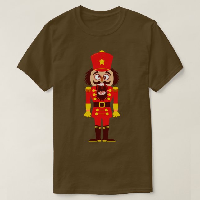 Ein Weihnachtsknacker bricht die Zähne und geht T-Shirt (Design vorne)