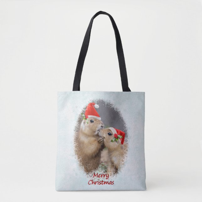 Ein Weihnachtskuss auf dem Papier Tasche (Vorderseite)