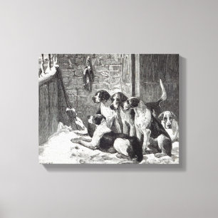 Ein Weihnachtslied, aus "Leisure Hour", 1888 Leinwanddruck