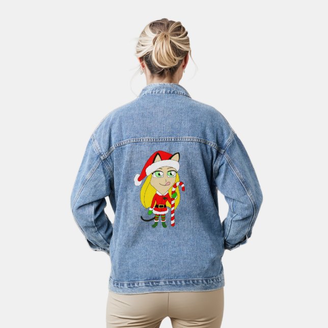 ein Weihnachtsmädchen Jeansjacke (Modell)