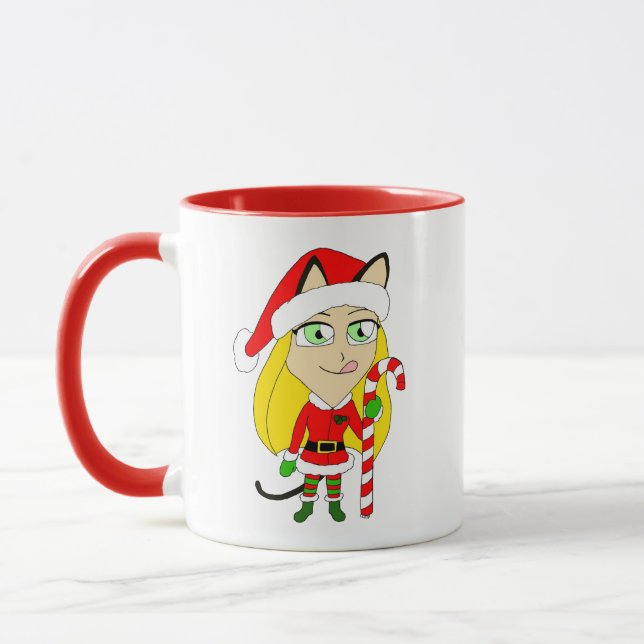 ein Weihnachtsmädchen Tasse (Links)